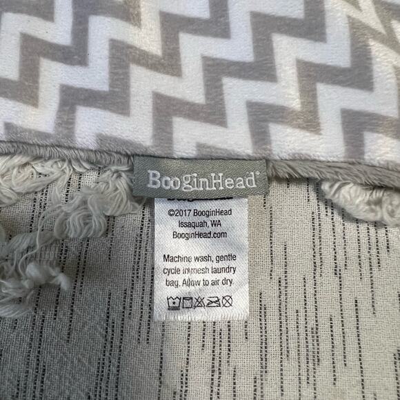 Booginhead Security Blanket Lovey Bunny Rabbit Pacipal Gray and White Chevron - Picture 5 of 5